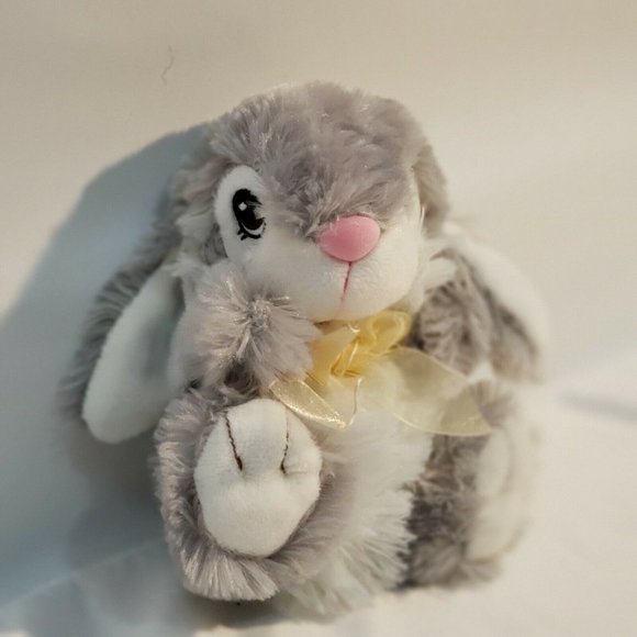 Dan Dee Easter Bunny Rabbit Small Soft Plush Stuffed Animal Doll Toy 7" Gray - Picture 3 of 5